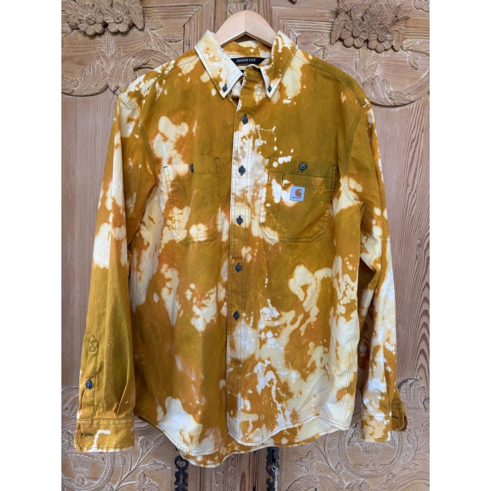 Carhartt Utility Workwear Shirt Mens Large | Upcycled Art Shirt Jacket - Picture 9 of 10